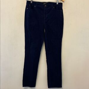 Talbots navy blue flawless 5 pocket straight corduroy pants Size 10 EUC